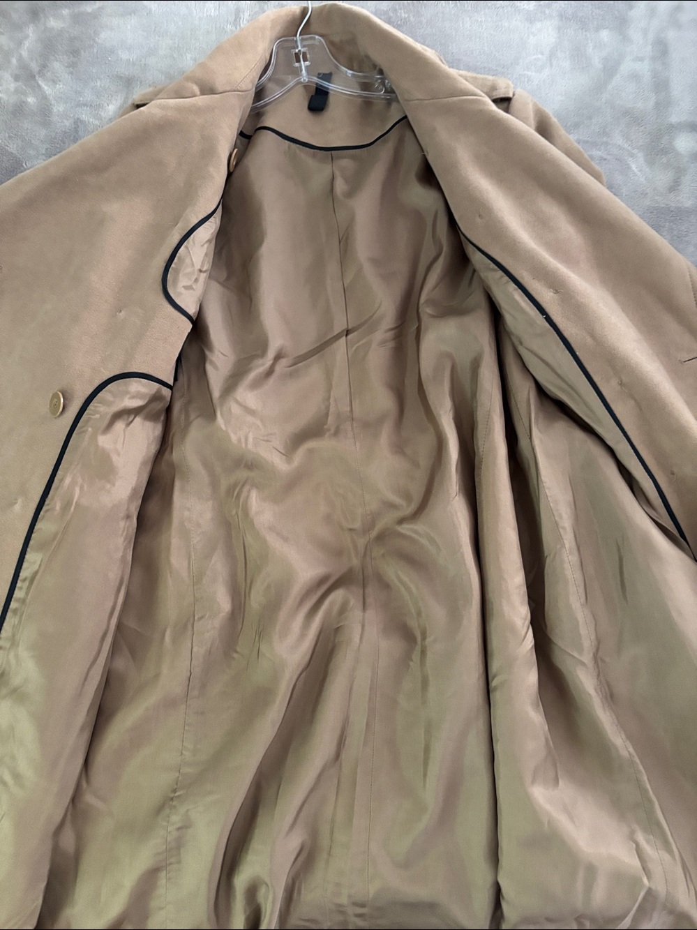 Mango MNG Suit Cotton Doble-Breasted Trench Coat Jacket Size L - Picture 5 of 12